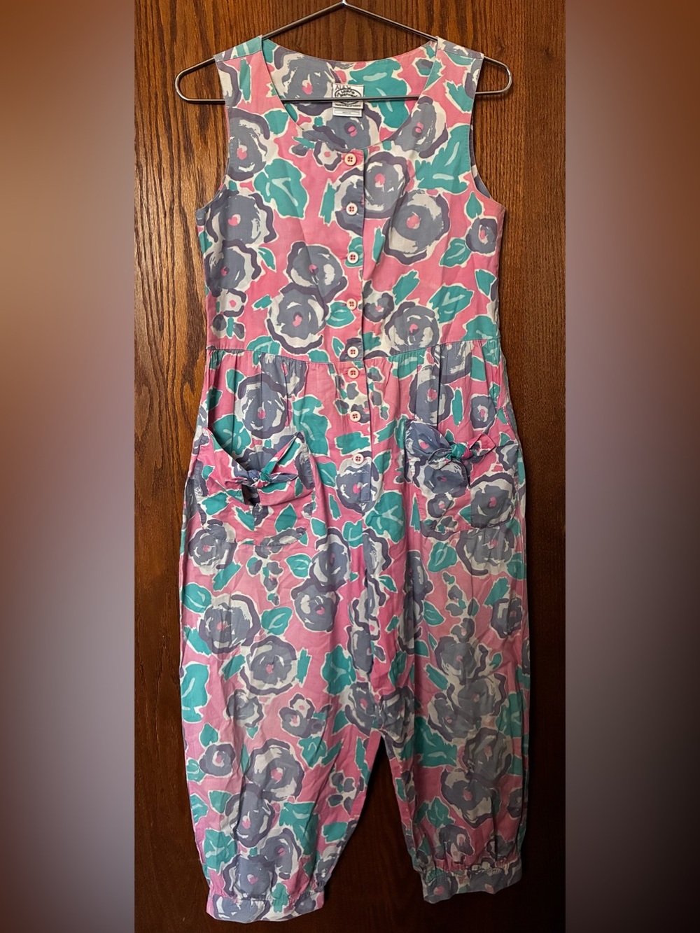 Vintage Laura Ashley Button Up Jumpsuit Medium